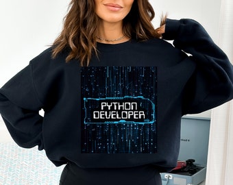 Sudadera unisex con diseño de desarrollador de Python, Gildan 18000