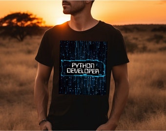 T-shirt développeur Python, design technique, cadeau programmeur