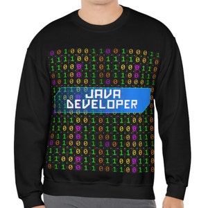 Java Developer Sweatshirt, Tech Design, Unisex Coder Gift image 5
