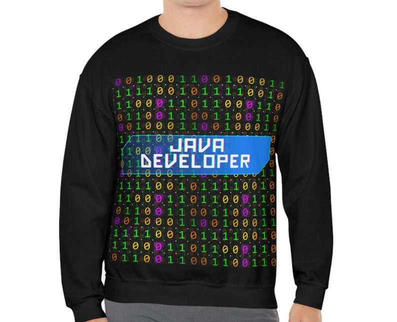 Java Developer Sweatshirt, Tech Design, Unisex Coder Gift image 5