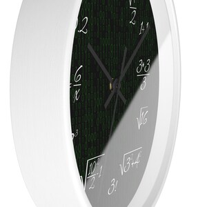 Zegar ścienny Cyber Math – kod binarny, prezent dla nauczyciela zdjęcie 5