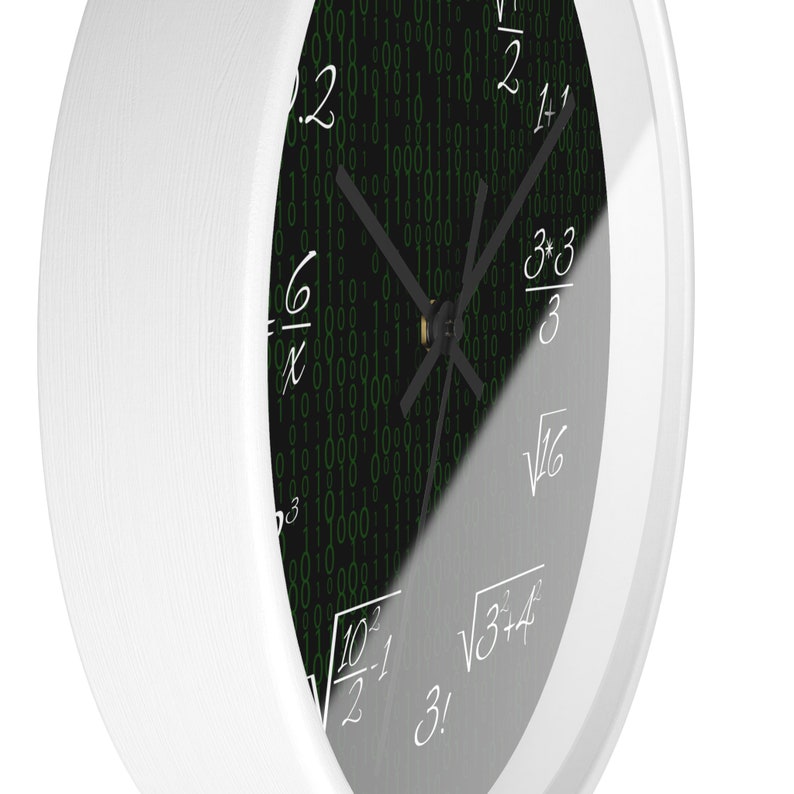 Zegar ścienny Cyber Math – kod binarny, prezent dla nauczyciela zdjęcie 5