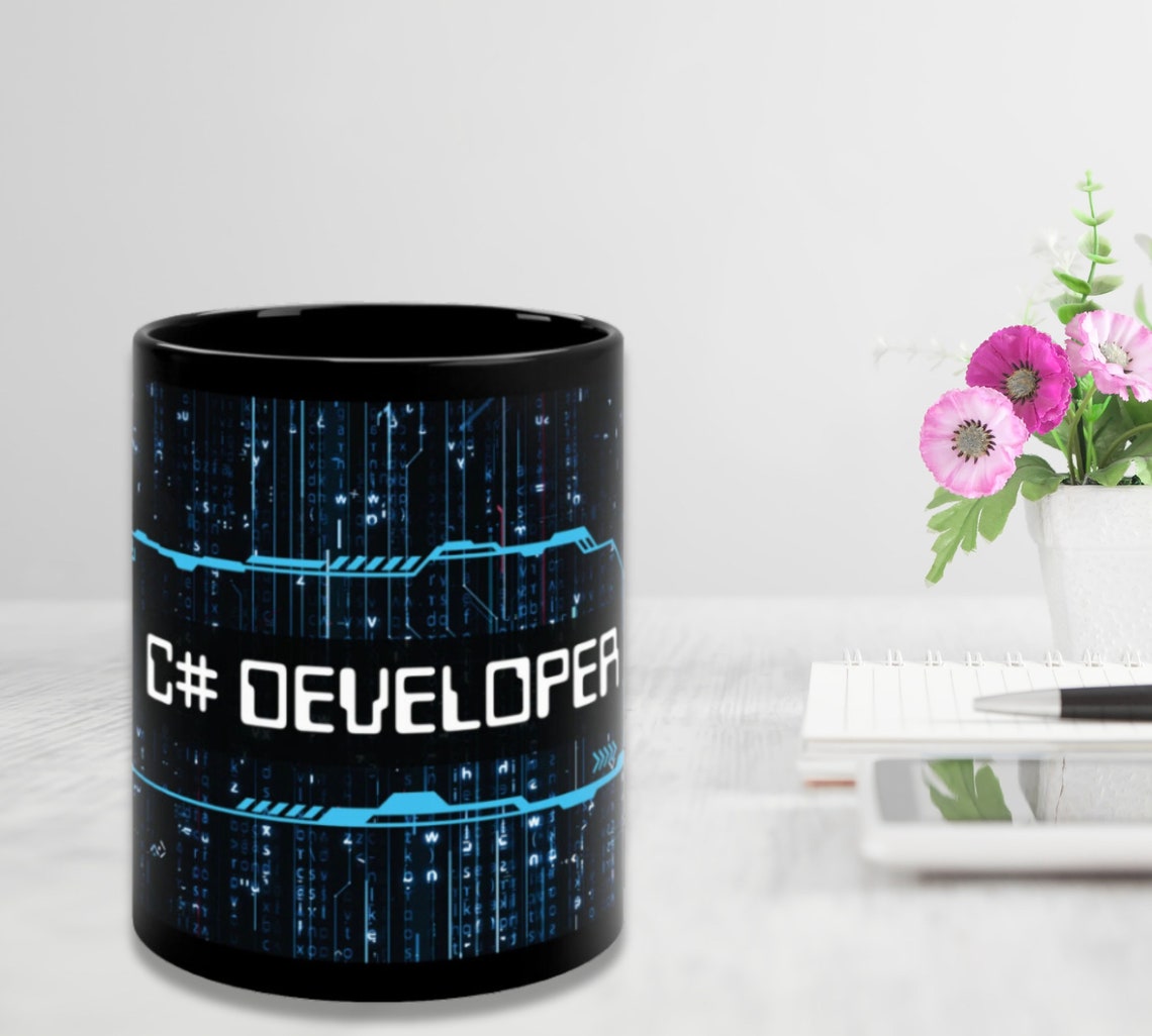 C# Developer Mug, With Tech New Age Design. Great Gift for a Programmer ...