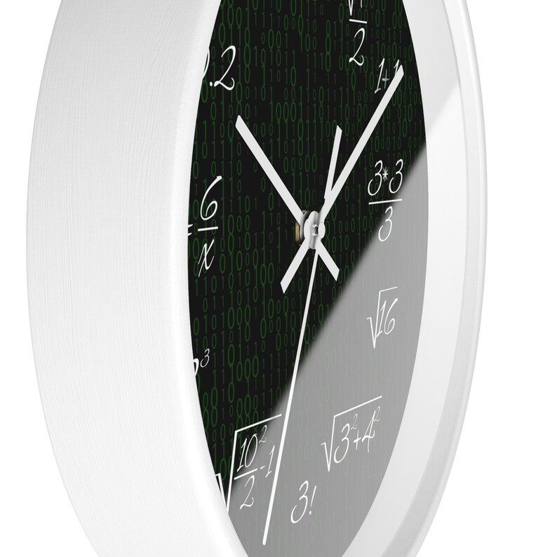Zegar ścienny Cyber Math – kod binarny, prezent dla nauczyciela zdjęcie 8