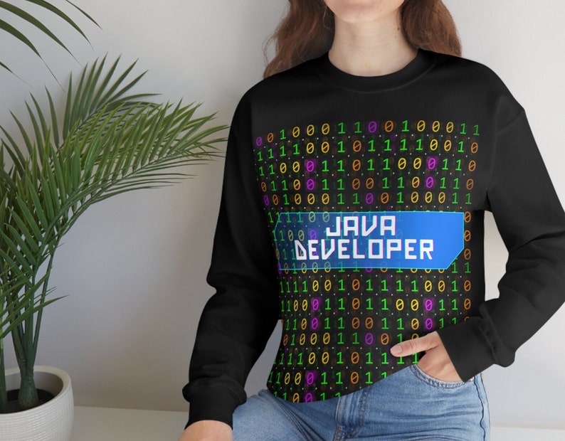 Java Developer Sweatshirt, Tech Design, Unisex Coder Gift image 7
