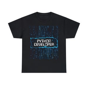 Python Developer T-Shirt, Tech Design, Programmer Gift image 4