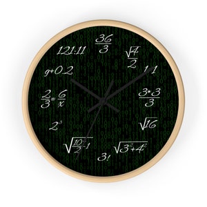 Zegar ścienny Cyber Math – kod binarny, prezent dla nauczyciela zdjęcie 9