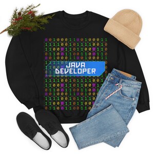 Java Developer Sweatshirt, Tech Design, Unisex Coder Gift image 8