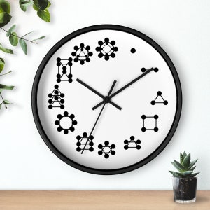 Math and Geometry Wall Clock - Classroom and Home Office Decor for Teacher, Scientist and Math Geek - Unique Gift for Physics Researcher