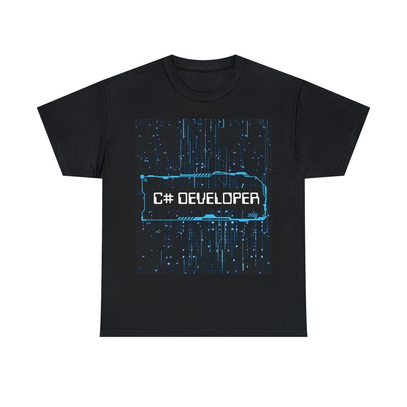 Camiseta para desenvolvedor C#, design tecnológico da nova era imagem 5