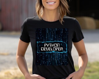 T-shirt développeur Python, design technique, cadeau programmeur