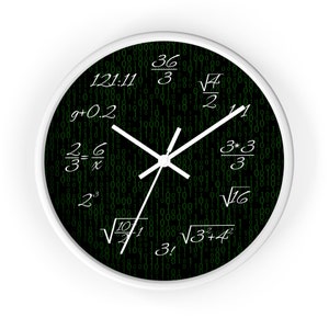Zegar ścienny Cyber Math – kod binarny, prezent dla nauczyciela zdjęcie 7