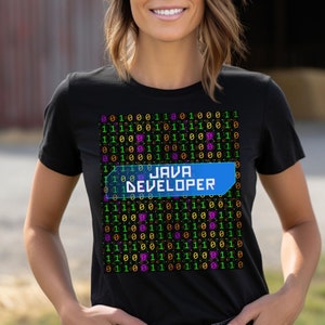 Java Developer shirt with tech design, programmer tee, great gift for a coder, RnD team shirt, software tshirt
