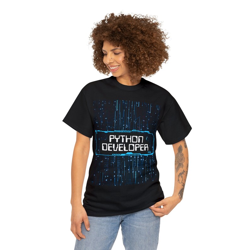Python Developer T-Shirt, Tech Design, Programmer Gift image 5