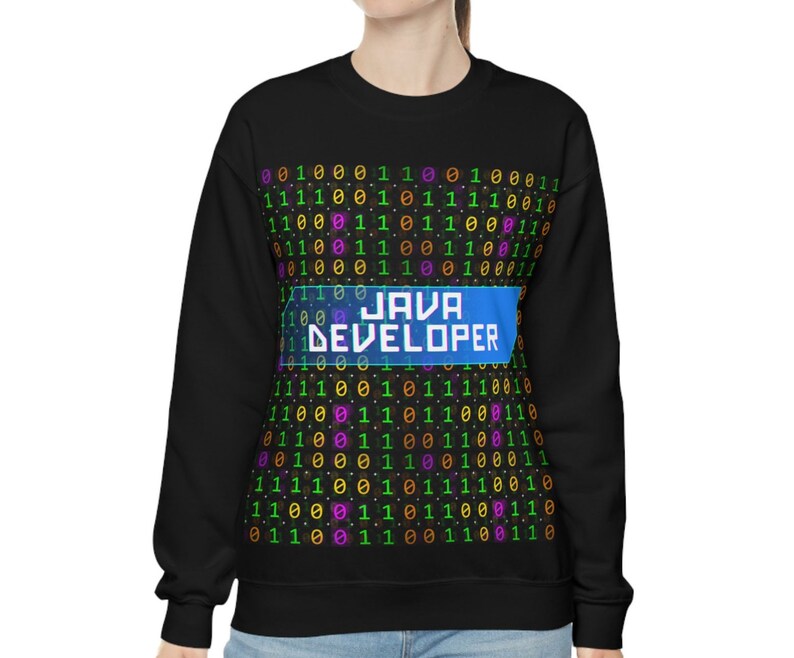 Java Developer Sweatshirt, Tech Design, Unisex Coder Gift image 6
