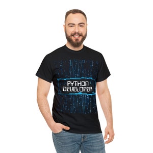 Python Developer T-Shirt, Tech Design, Programmer Gift image 6