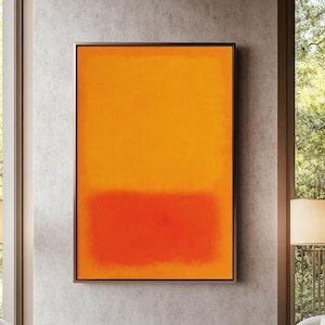 Mark Rothko - Untitled 1968 II Orange Red Abstract Canvas Print Abstract Expressionism Mid-Century Modern Minimalist Wall Art, Ready to Hang