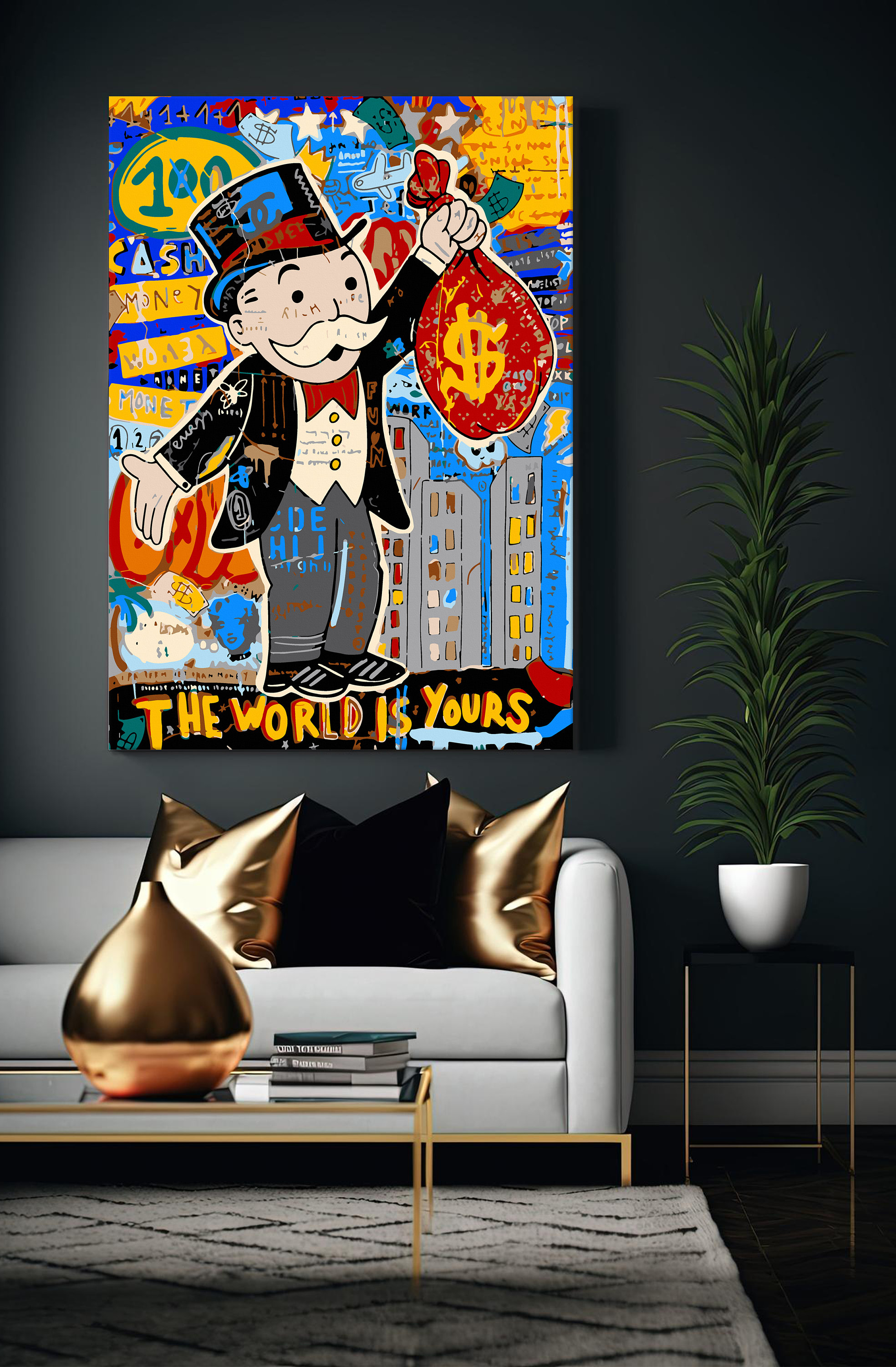 Banksy Monopoly Pop Art Graffiti Canvas Print Art Banksy - Etsy
