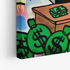 Rich Monopoly Alec Pop Art Graffiti Canvas Print, Banksy Art, Monopoly ...