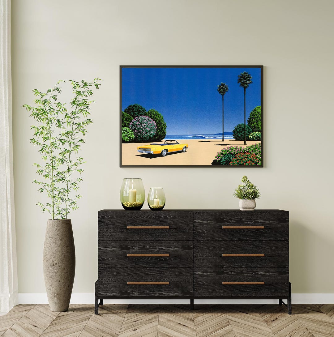 Hiroshi Nagai Coastline at Lover's Point Wooden Frame Art Print or