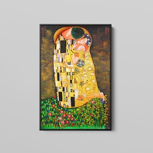 Gustav Klimt, The Kiss 1908, Art Print, Canvas Print, Fine Art Poster, Art Reproduction, Archival Giclee, Gift Wrapped
