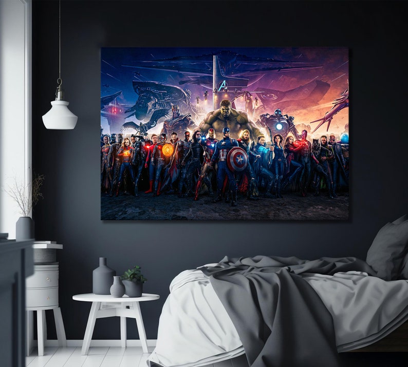 All Characters Marvel XXL Canvas Wall Art ' Blockbuster Fine Art ...