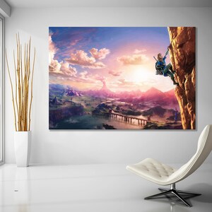 The Legend of Zelda Canvas wall art- Zelda Video Game Canvas Print - Zelda Poster - 5 Pieces Zelda Canvas Wall Art