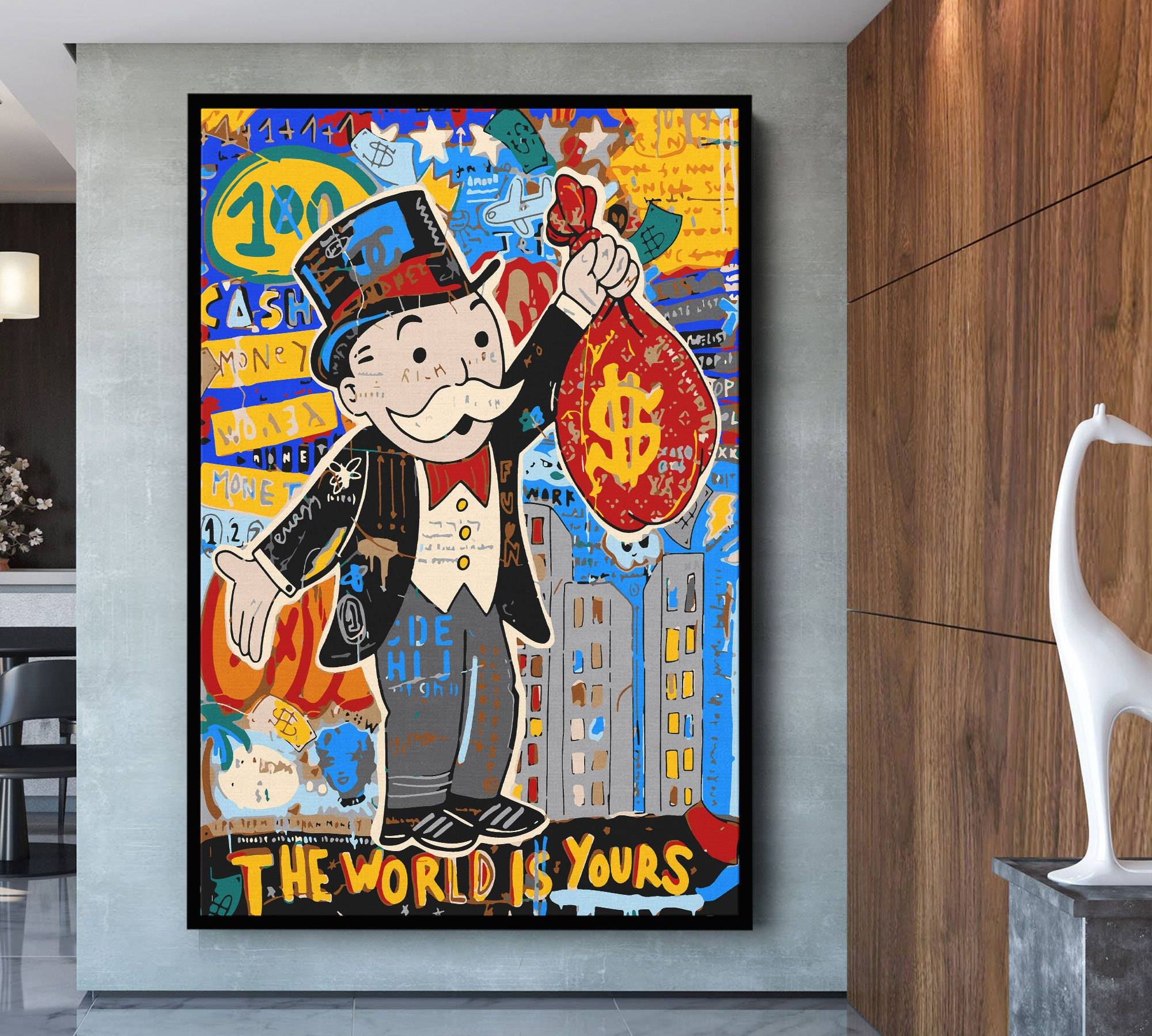 Banksy Monopoly Pop Art Graffiti Canvas Print Art Banksy - Etsy