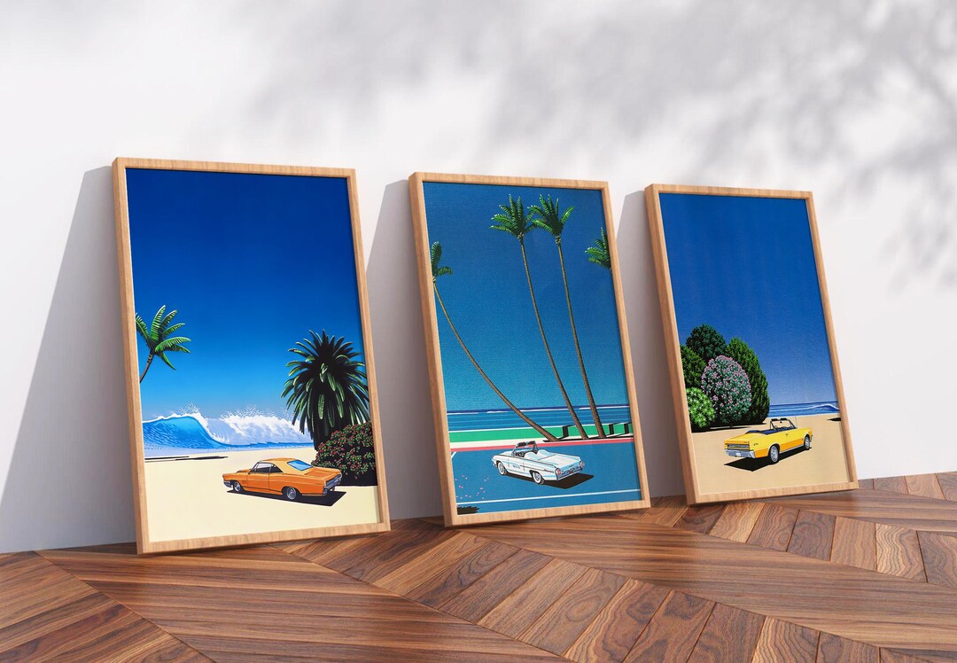 Chillside, Impender Beach,sweet Breeze by Hiroshi Nagai Set of 3