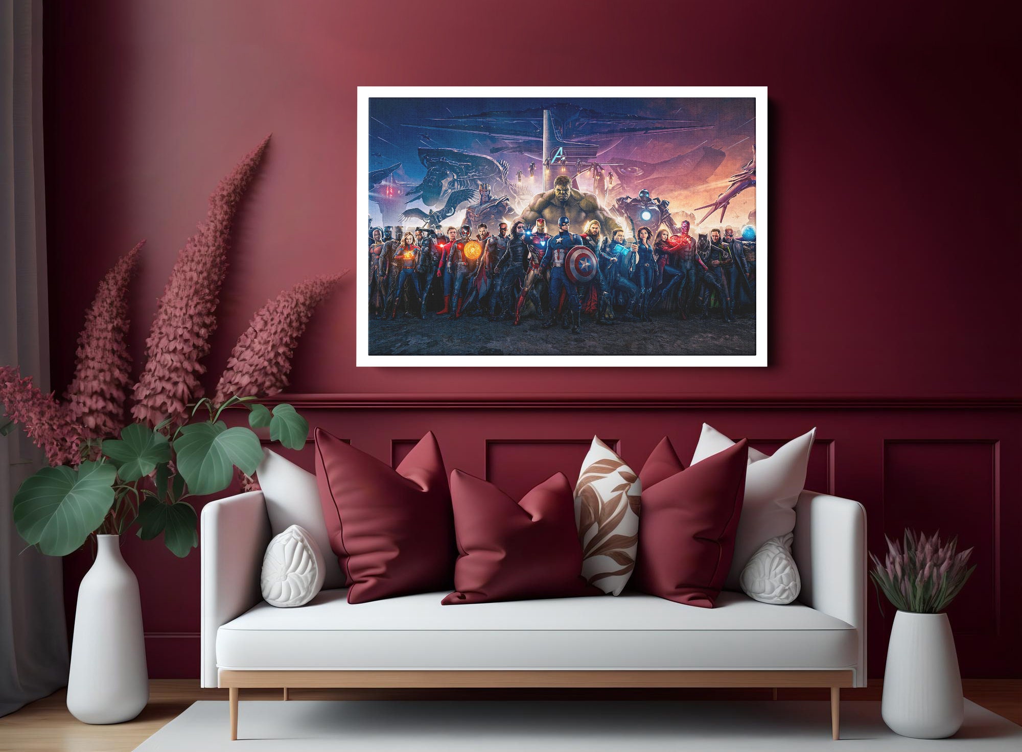 All Characters Marvel XXL Canvas Wall Art ' Blockbuster Fine Art ...
