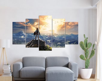 Lienzo decorativo de Zelda - Impresión en lienzo del videojuego Zelda - Póster de Zelda - Regalo de lienzo de Zelda