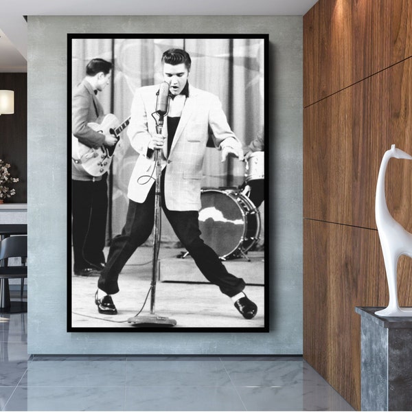 Elvis Presley  Rock and Roll Canvas Wall Art Print | 1950s 1960s 1970s Rock and Roll Music Wall Art, Posters, Prints, Home Decor