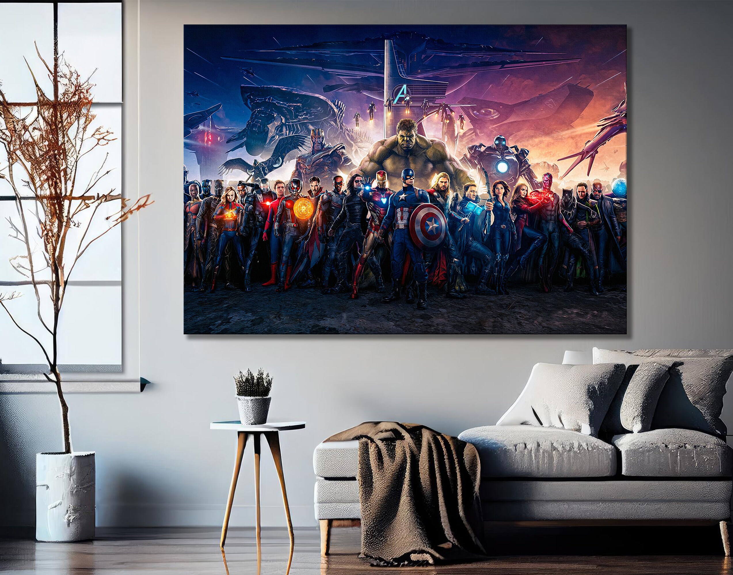 All Characters Marvel XXL Canvas Wall Art ' Blockbuster Fine Art ...