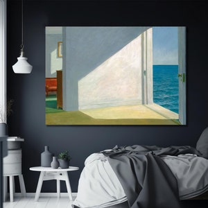 Rooms by the Sea by Edward Hopper,Modern Large Wall Art Print, Nature Framed Large Gallery Art,Minimalist Wall Decor for living room,Bedroom