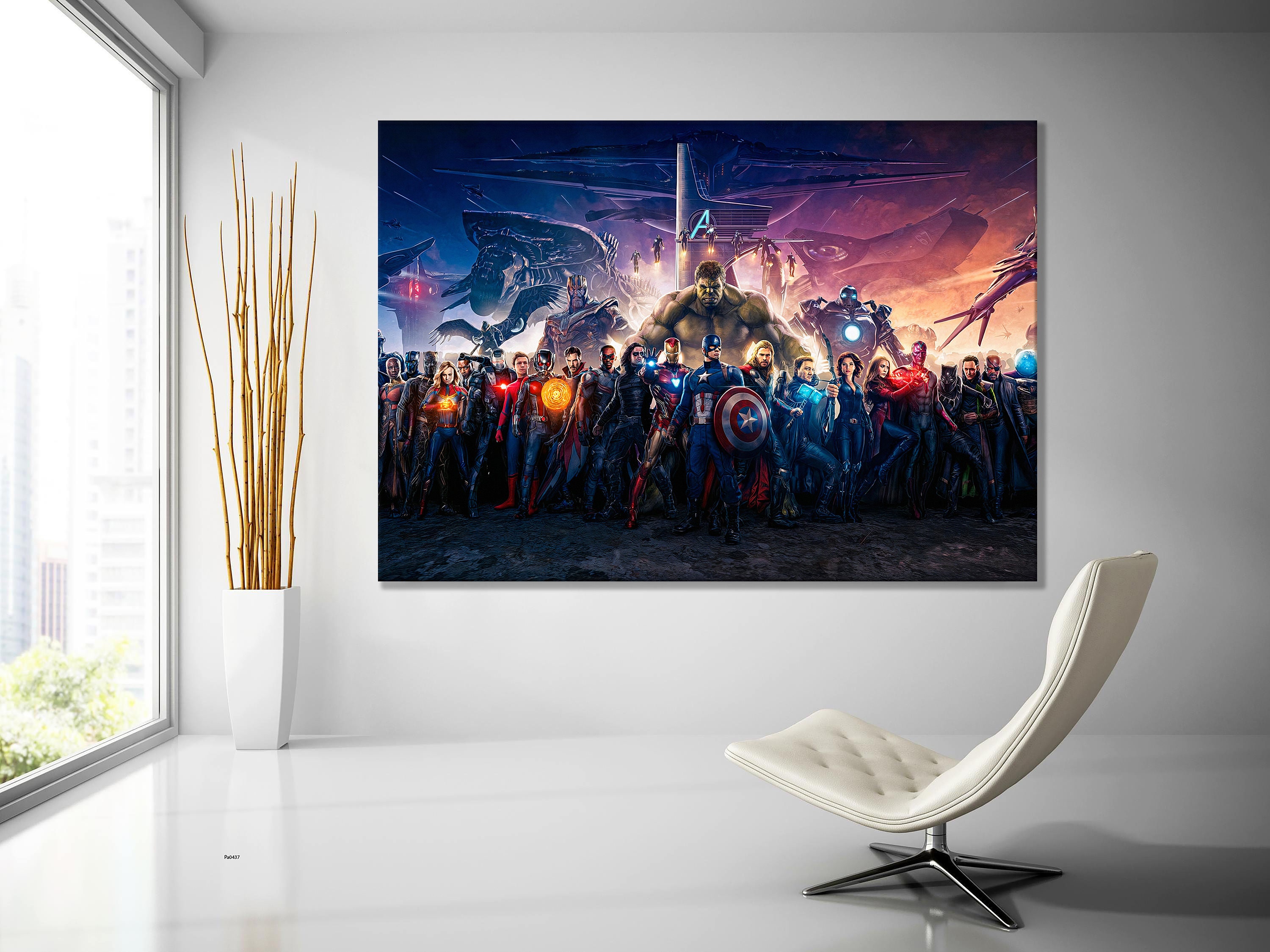All Characters Marvel XXL Canvas Wall Art ' Blockbuster Fine Art ...