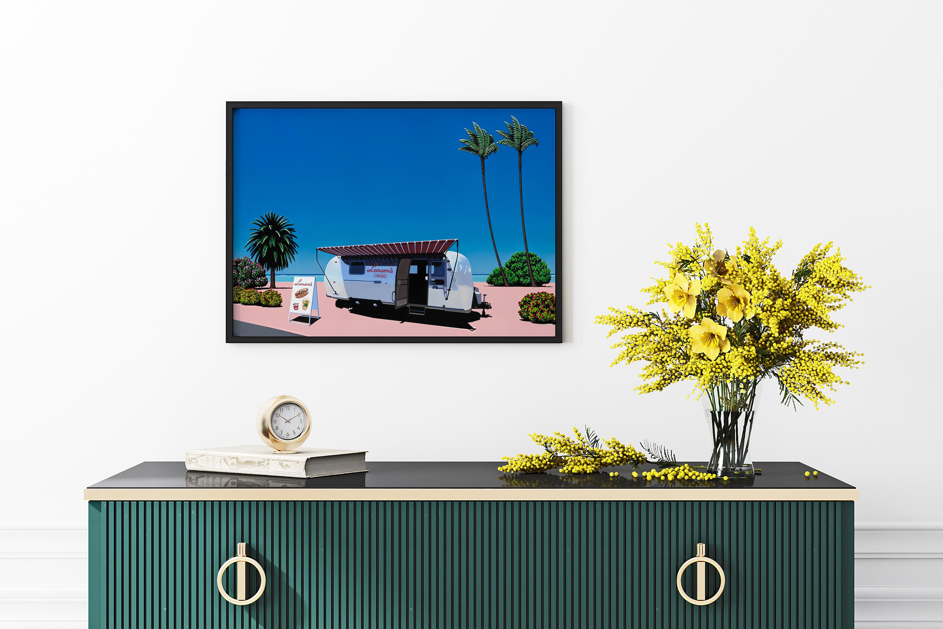 Lemson's Beams by Hiroshi Nagai, Wooden Framed Art, Japanese Retro