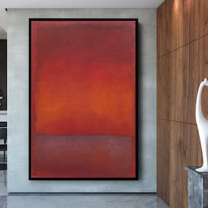 Reproducción de arte mural abstracto de Mark Rothko, reproducción de Rothko, arte mural abstracto en lienzo, pintura expresionista de arte moderno