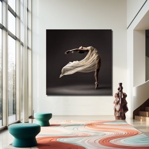 Ballerina Tanzende Leinwand Wand Kunst, Im Seidenkleid Modernes Design Wohnkultur Leinwand Druck Wand Kunst Bild