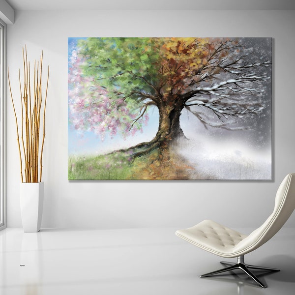 Four Seasons Tree of Life Wall Art - Etsy