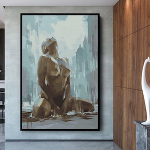 Nackte Frau Malerei Leinwand Druck, nackte Frau Wandkunst, Schlafzimmer Leinwand Kunst, Sinnliche Foto Wand-Dekor, Sinnliche Foto Kunst Leinwand