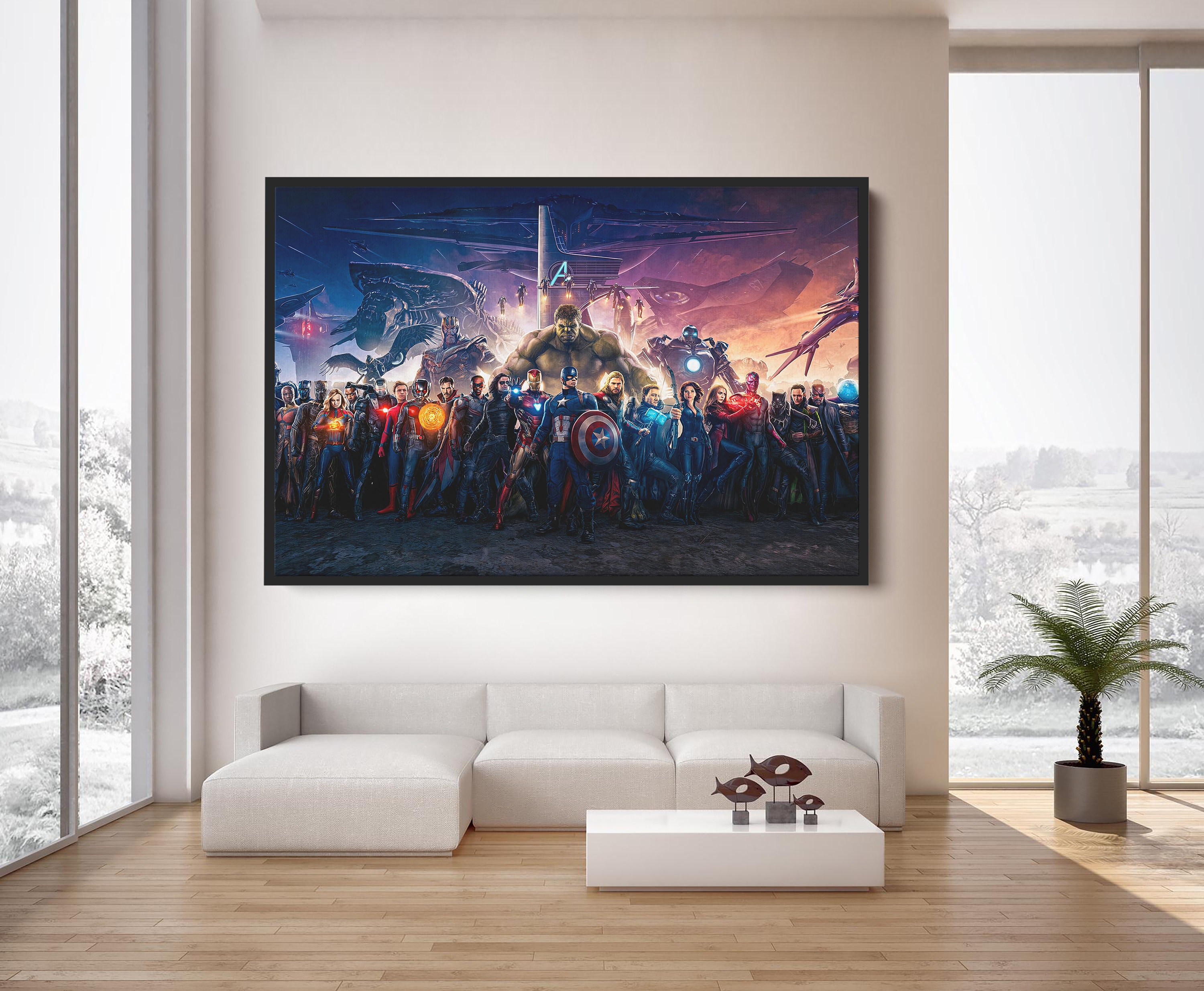 All Characters Marvel XXL Canvas Wall Art ' Blockbuster Fine Art ...