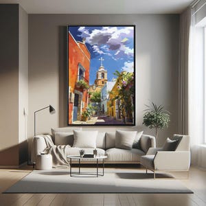 Puerto Rico Art - Original Oil Painting of Old San Juan on Framed ...