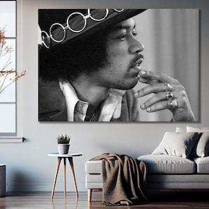 Jimi San Francisco, febrero de 1968. Lienzo, arte mural musical, pósteres, imágenes, pinturas, fotos, imágenes y decoración del hogar.