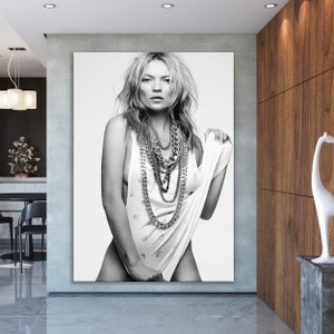 Kate Moss Hot Photography Canvas Wall Art | Fashion Photography Wall Art, Posters, Prints, Pictures, Paintings and Home Decor