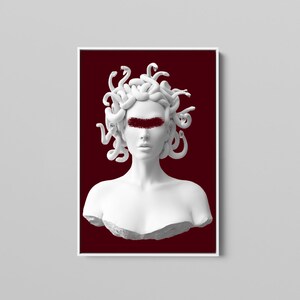 Medusa Modern Canvas Wall Art, Urban Style Canvas, Modern Wall Art, Greek Art, Modern Wall Decor, Canvas Art Print