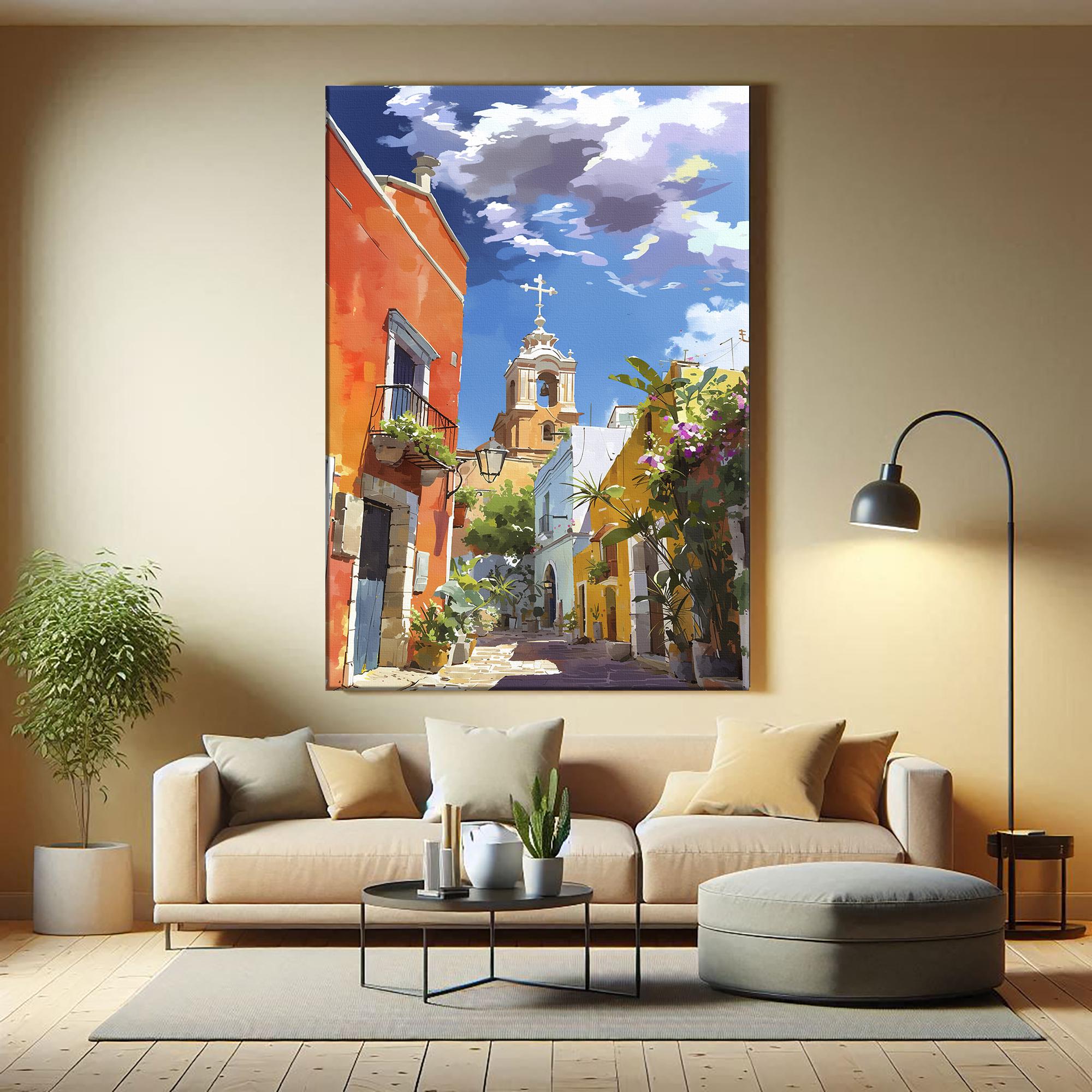 Puerto Rico Art - Original Oil Painting of Old San Juan on Framed ...