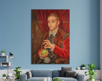 Boy With Apple Art Print The - Grand Budapest Hotel Movie Poster - Unique Home Decor Gift - Framed Canvas -  Movie Posters