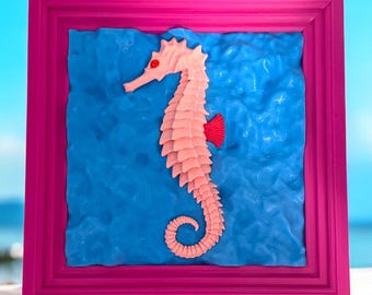 3D Printed Framed Seahorse