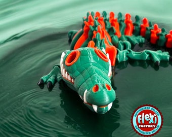 3D Printed Articulating Crocodile