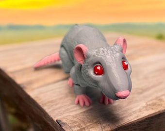 3D Printed Cute Articulating Rat